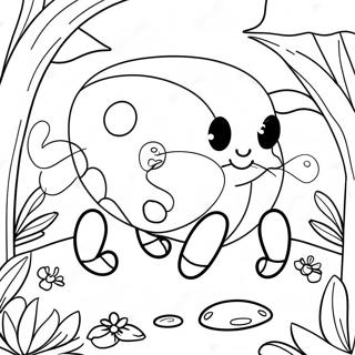 Eventyrlig Buggy Huggy Udforsker Haven Farvelaegningsside 124795-58895