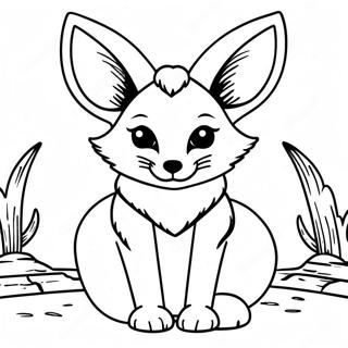 Fennec Ræv Farvelægningsider