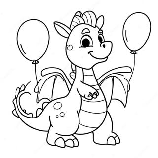 Legesyg Drage Med Balloner Farvelaegningsside 125103-59130