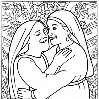 Glade Ruth Og Naomi Omfavnelse Farvelaegningssiden 125129-59152