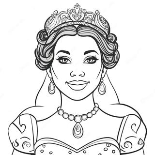 Elegant Sort Prinsesse Farvelaegningssiden 125283-59266