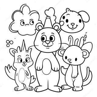 Sjove 90er Tegnefilm Dyr Farvelaegningsside 125697 59595