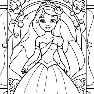 Farverig Disney Prinsesse Glasmaleri Farvelaegningsside 125823-59687
