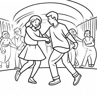 Kaerestepar Danser Farvelaegningsside 125901 59747