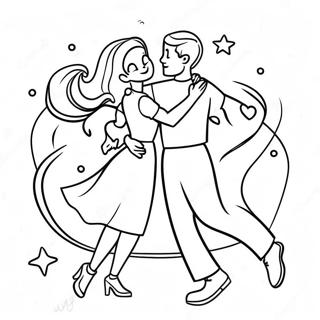 Kaerestepar Danser Farvelaegningsside 125901 59748