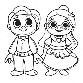 Farverige Ugekarakterer Farvelaegningsside 125903 59755