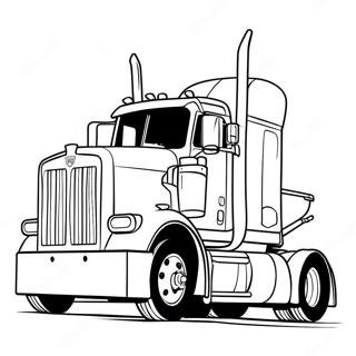 Peterbilt Lastbil I Aktion Farvelaegningsside 125929 59773