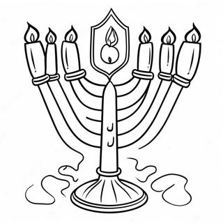 Beis Hamikdash Med Gylden Menorah Farvelaegningsside 126109-59910