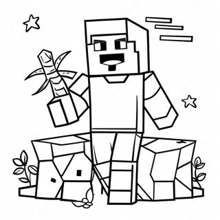 Minecraft Steve Farvelaegningsside 126236-60003