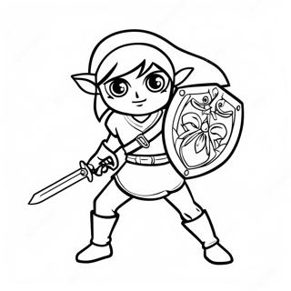 Link Med Et Skinnende Svaerd Farvelaegningsside 12636 1356