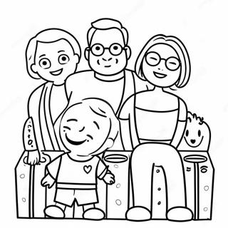 Glad Familie I Biografen Farvelaegningsside 126497-60214