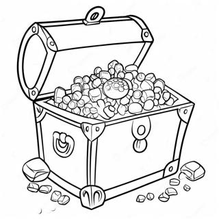 Skattekiste Med Juveler Farvelaegningsside 127143 60719