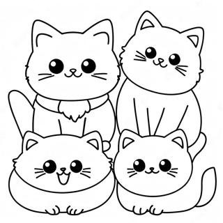 Luftige Katte Og Killinger Farvelaegningsside 127270-60809