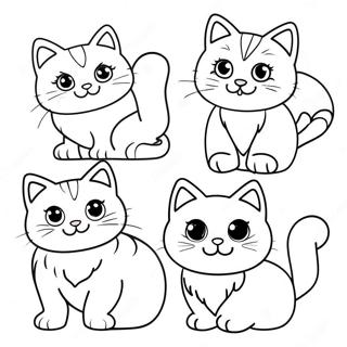 Luftige Katte Og Killinger Farvelaegningsside 127270-60812