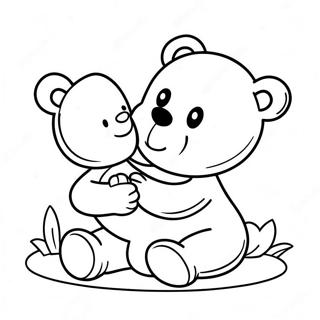 Bedarende Nyfodt Baby Med Bamse Farvelaegningssiden 127349-60876