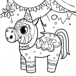 Festlig Pinata Farvelaegningsside 127581-61181