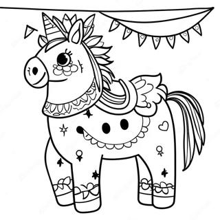 Festlig Pinata Farvelaegningsside 127581-61182