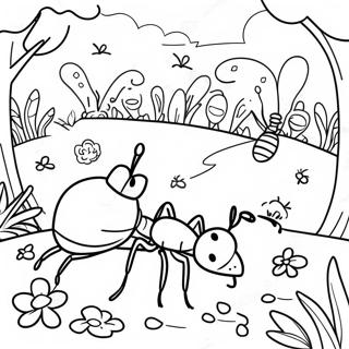 Farverige Myrer I En Have Farvelaegningsside 127758-61316