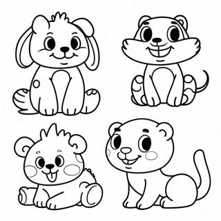 Smilende Dyr Farvelaegningsside 127914-61437