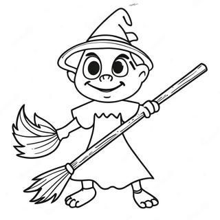 Ghouliana Med En Kost Farvelaegningsside 128250 61706