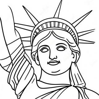 Frihedsgudinden Pa En Solrig Dag Farvelaegningsside 128325-61758