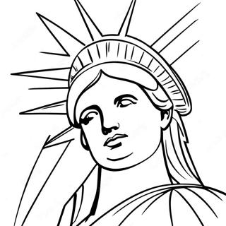 Frihedsgudinden Pa En Solrig Dag Farvelaegningsside 128325-61760