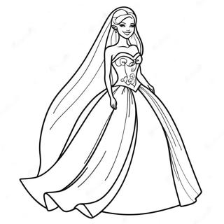 Barbie I En Smuk Bryllups Kjole Farvelaegningsside 128402 61819