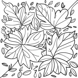 Fantastiske Efterarsblade Farvelaegningsside 128613-61985