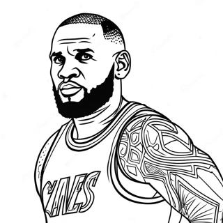 Lebron James I Aktion Farvelaegningsside 129380 62581