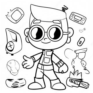 Johnny Test Med Blingy Gadgets Farvelaegningsside 130225 63236