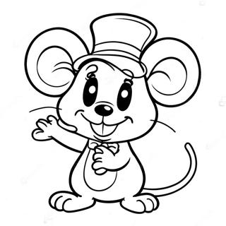 Glad Mus Med Hat Farvelaegningsside 130508-63462