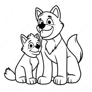 Balto Med Sin Hvalp Farvelaegningsside 130561 63506