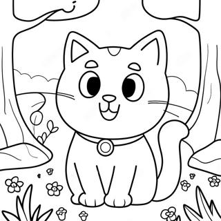 Naturkat I En Farverig Skov Farvelaegningsside 130688 63595