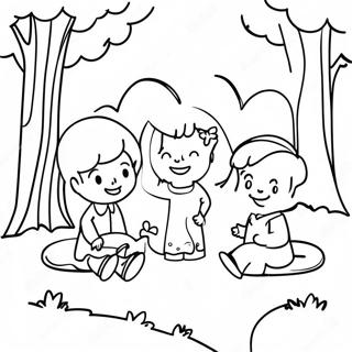 Sma Mennesker I En Park Farvelaegningsside 130717-63626