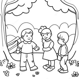 Sma Mennesker I En Park Farvelaegningsside 130717-63627