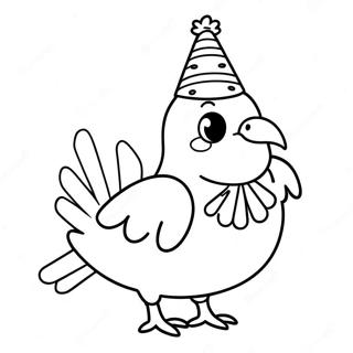 Sjov Due Med Festhat Farvelaegningssiden 130896 63761