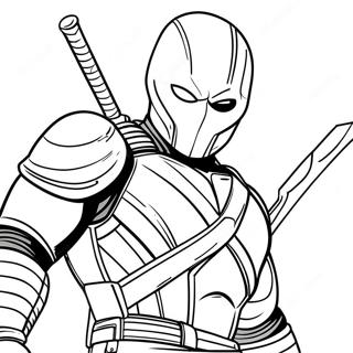 Deathstroke Med Svaerd Farvelaegningsside 130998-63835