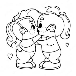 Sodt Tegneserie Kys Farvelaegningsside 131101 63915