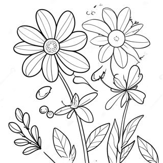 Smuk Vildblomst Farvelaegningsside 131412 64162