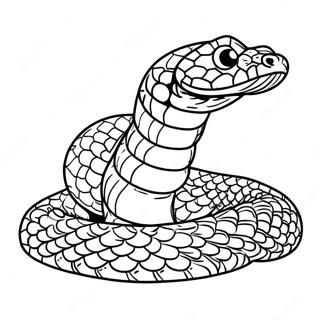 Vred Klapperslange Klar Til At Angribe Farvelaegningsside 131461-64195