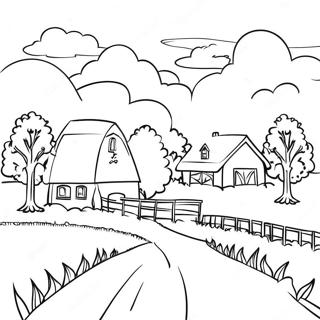 Rolig Gardlandskab Med Traeer Farvelaegningsside 131902-64544