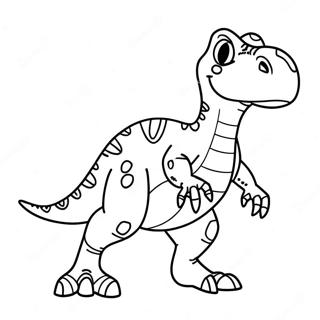 Farverig T Rex Dinosaur Farvelaegningsside 132179 64750