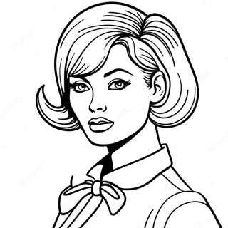 Retro 60er Mode Farvelaegningsside 132231-64793