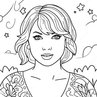 Taylor Swift I Stjerneklar Nat Farvelaegningsside 132256-64811