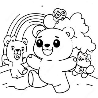 Sode Gummy Bears I En Regnbue Farvelaegningsside 132950-65349