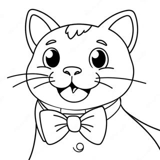 Glad Banan Kat Med Slojfe Farvelaegningsside 133108 65479