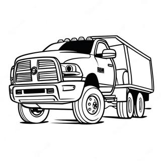 Ram Truck Traekker En Trailer Farvelaegningsside 133212 65558