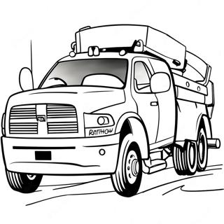 Ram Truck Traekker En Trailer Farvelaegningsside 133212 65559