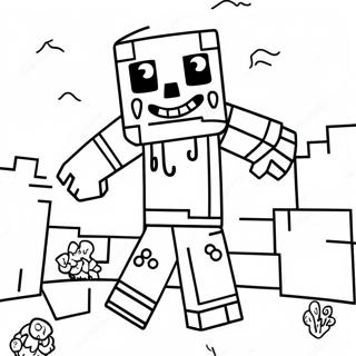 Sod Minecraft Zombie Farvelaegningsside 133262 65574