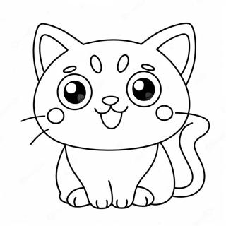 Sod Kawaii Kat Med Store Ojne Farvelaegningsside 133439 65728